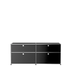 Modular Credenza 1524 Drawers in Graphite Black