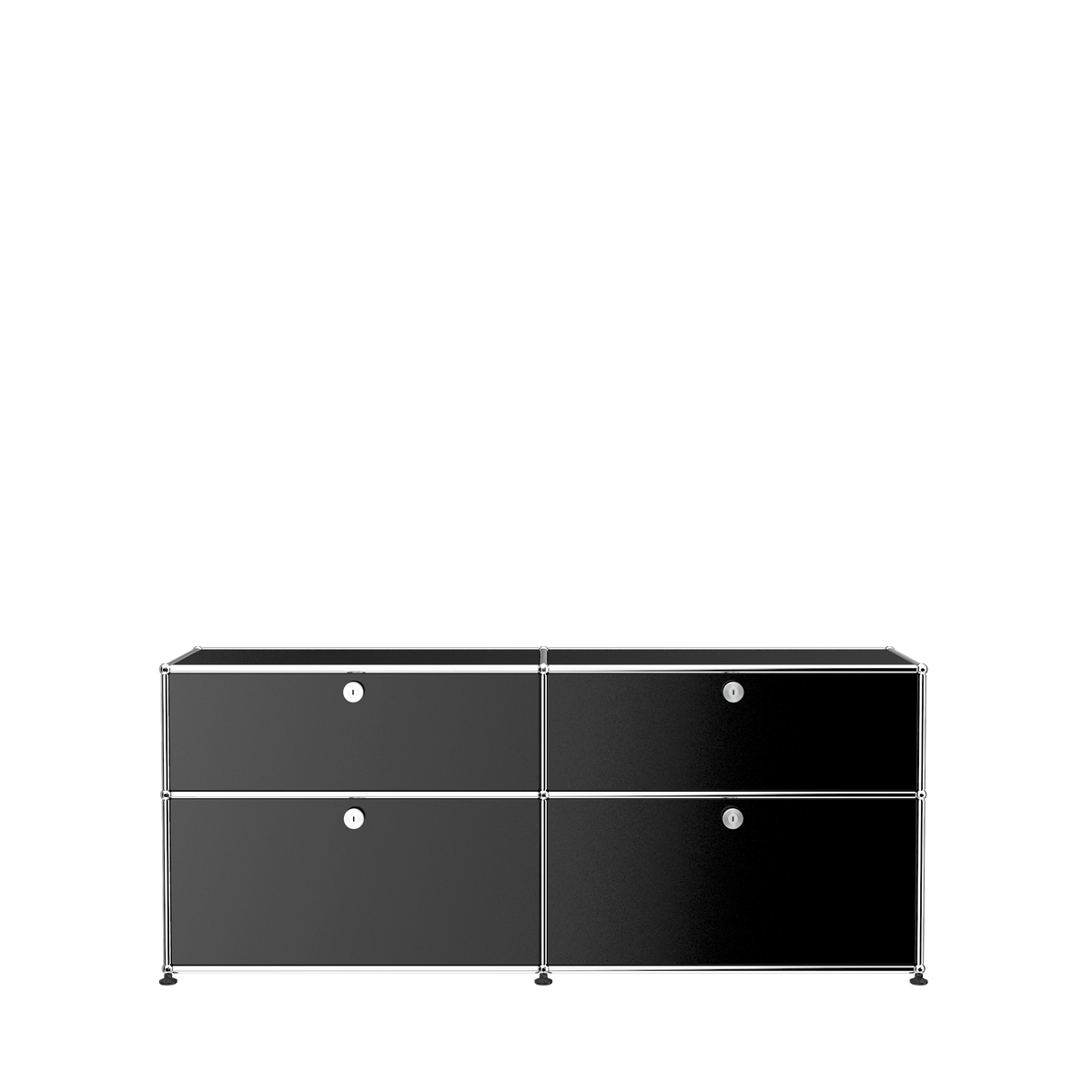 Modular Credenza 1524 Drawers in Graphite Black
