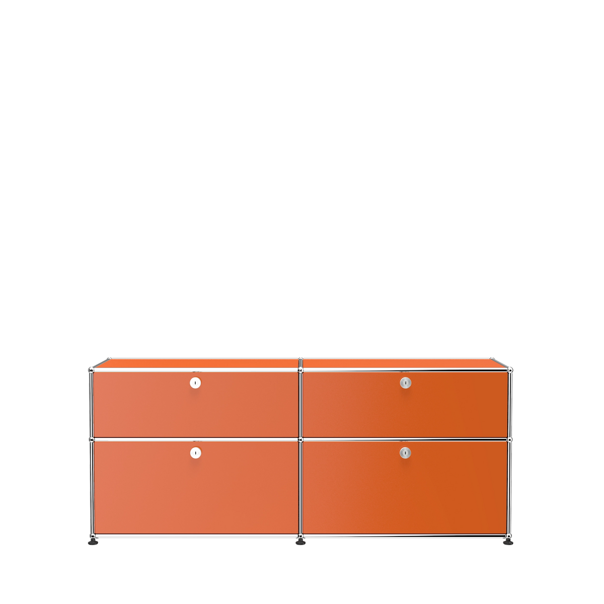 Modular Credenza 1524 Drawers in Pure Orange