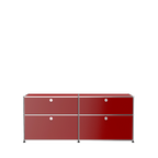 Modular Credenza 1524 Drawers in Ruby Red