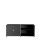 Modular File Credenza 1524 Drawers in Graphite Black