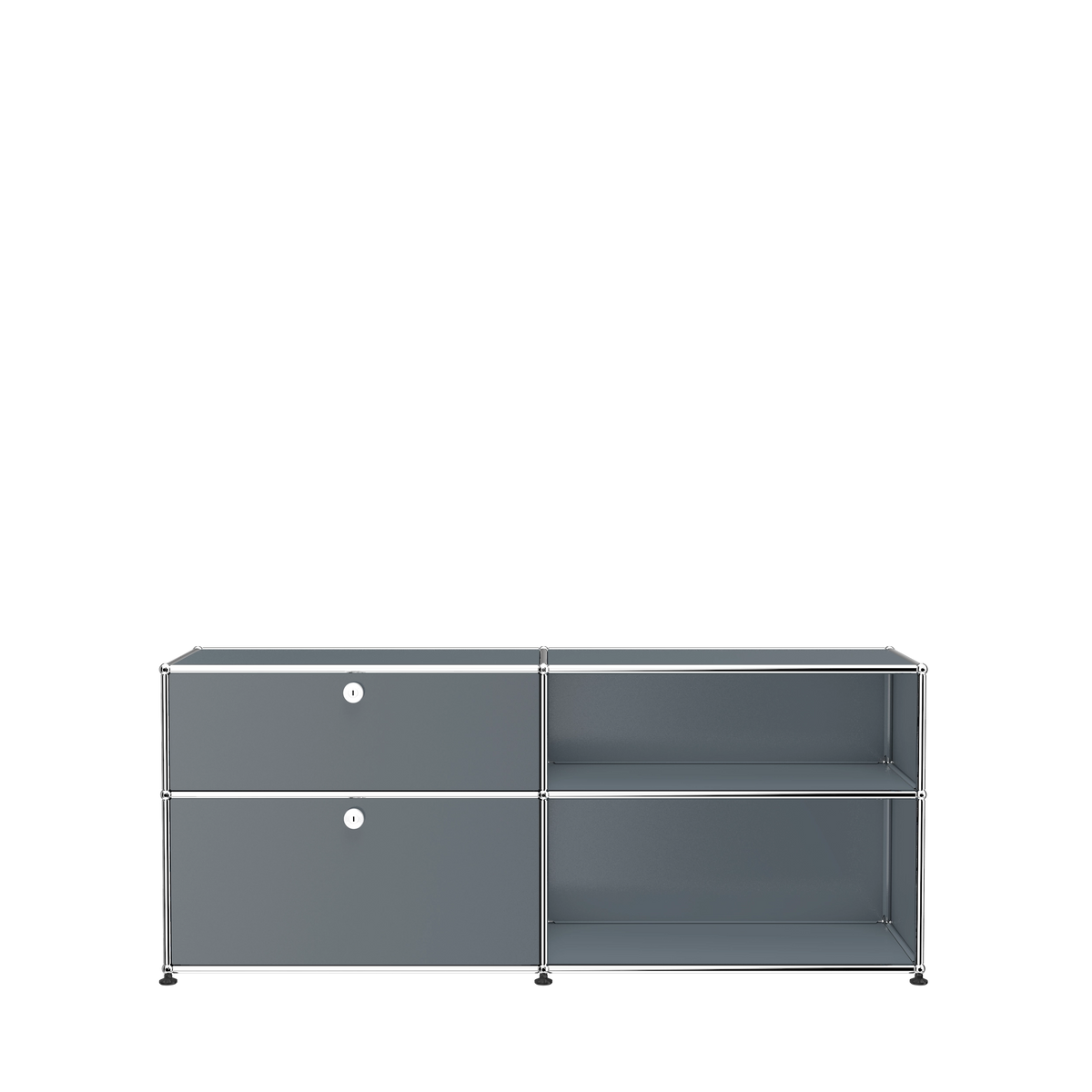 Modular File Credenza 1524 Drawers in Mid Grey