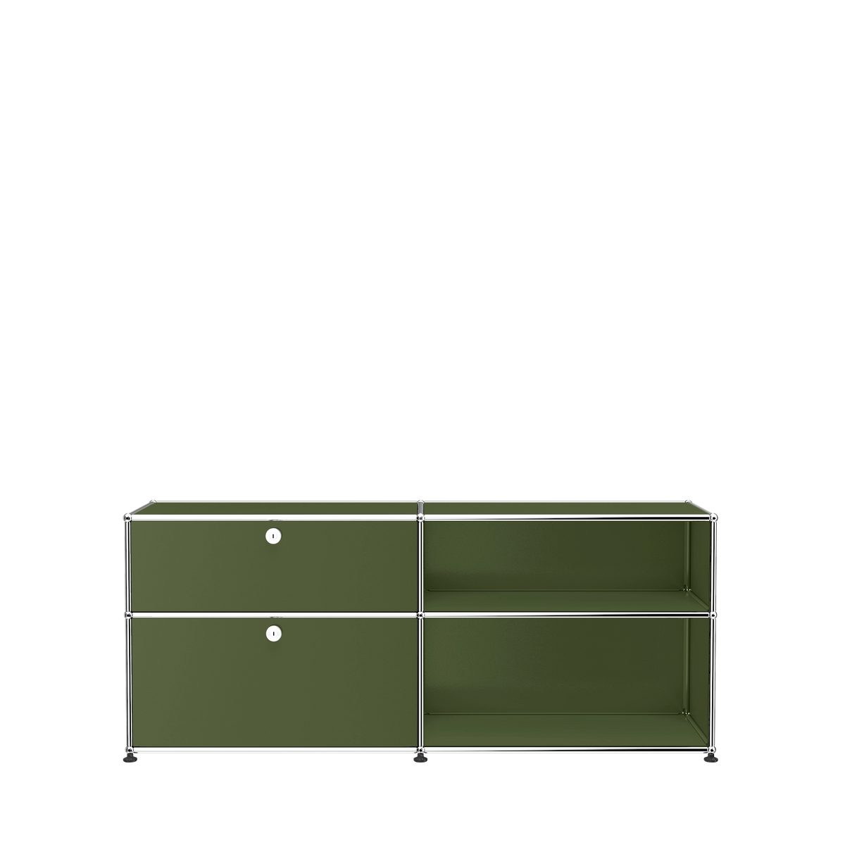 Modular File Credenza 1524 Drawers in Olive Green