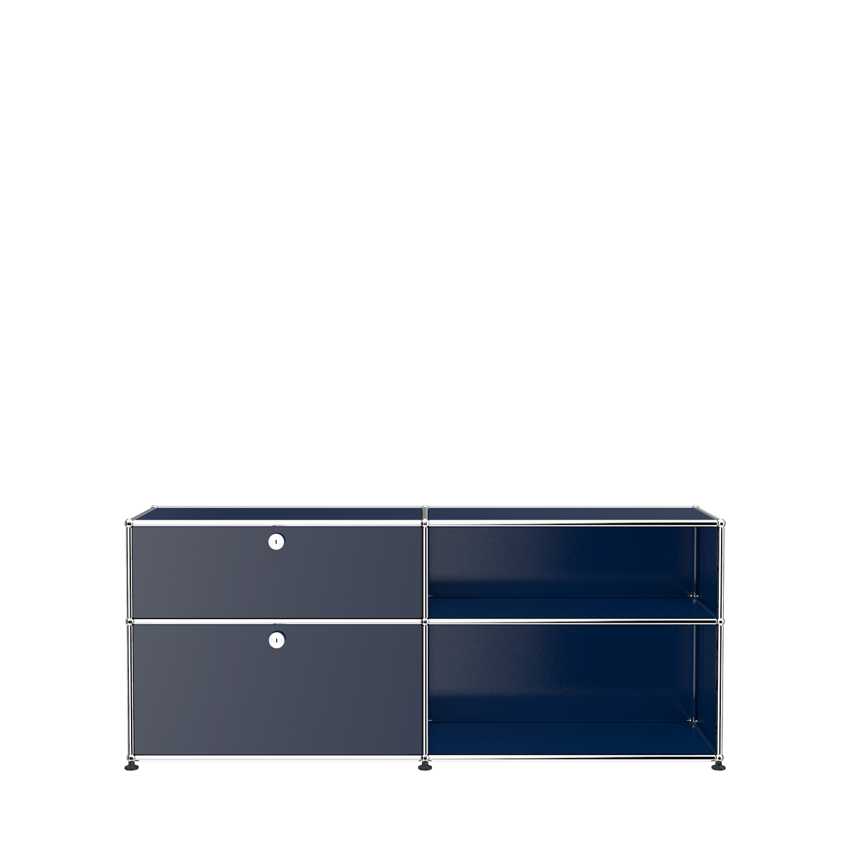 Modular File Credenza 1524 Drawers in Steel Blue