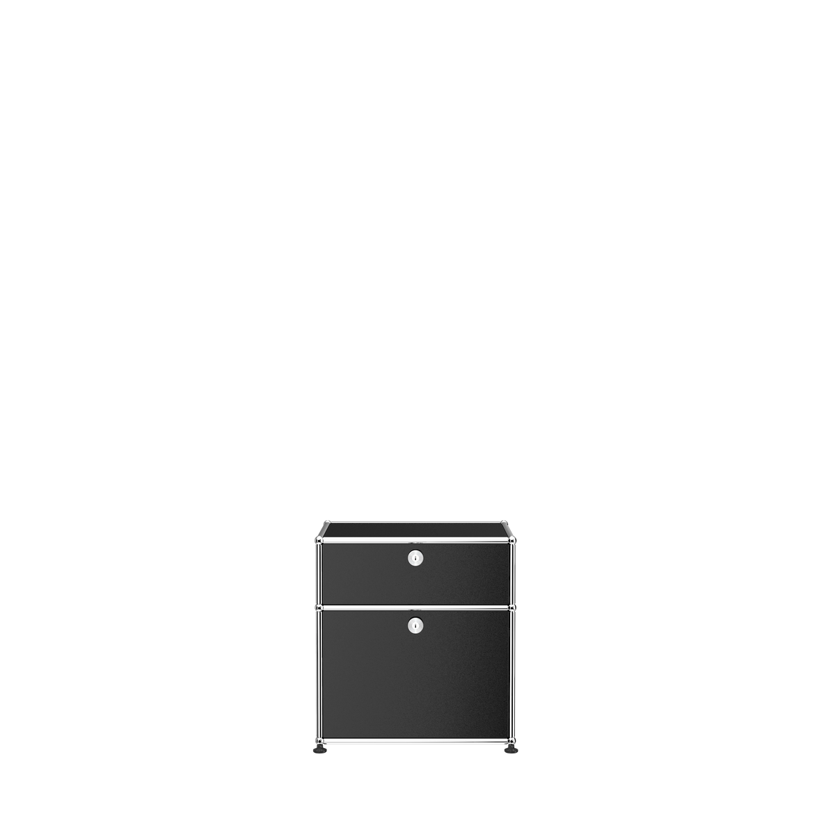 Modular Nightstand 533 Double Door in Graphite Black