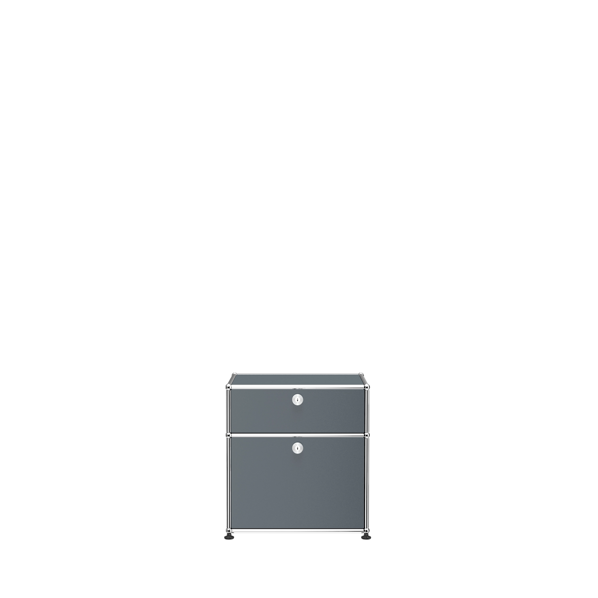 Modular Nightstand 533 Double Door in Mid Grey