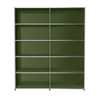Modular Open Shelving 1524 in Olive Green