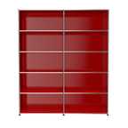 Modular Open Shelving 1524 in Ruby Red
