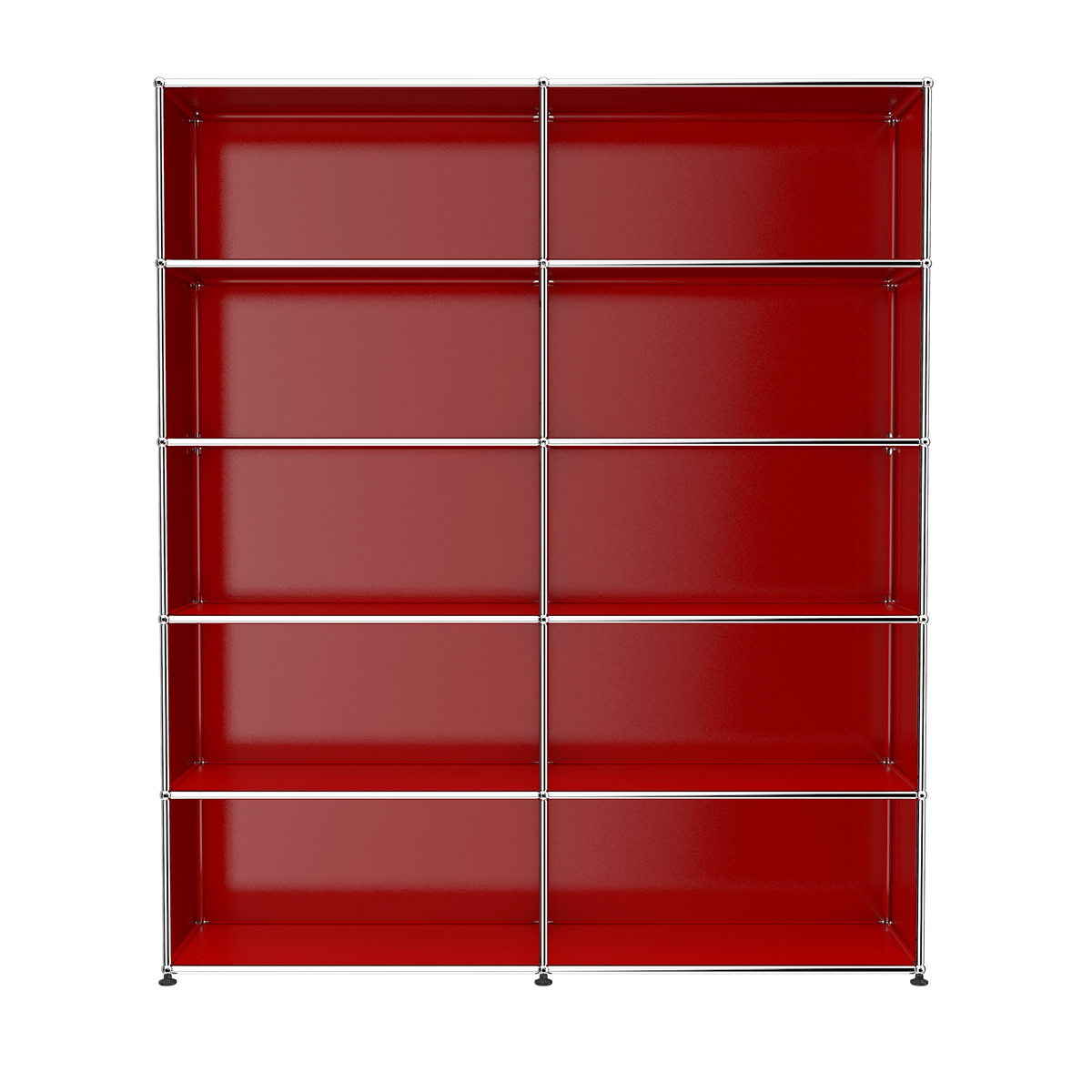 Modular Open Shelving 1524 in Ruby Red