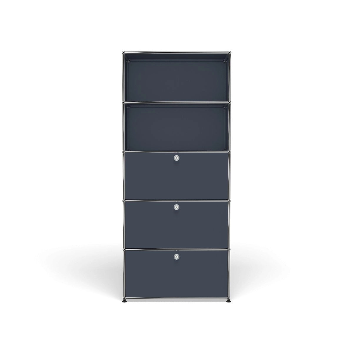 Modular Tall Storage 787 Workstation in Anthracite