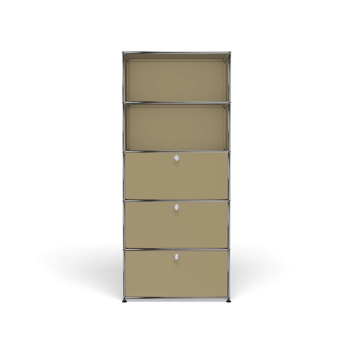 Modular Tall Storage 787 Workstation in Beige