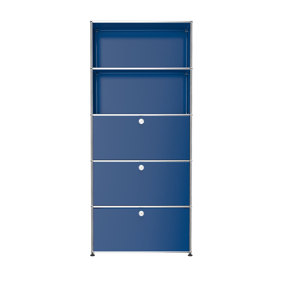 Modular Tall Storage 787 Workstation in Gentian Blue