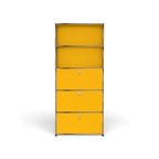 Modular Tall Storage 787 Workstation in Golden Yellow