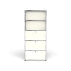 Modular Tall Storage 787 Workstation in Pure White