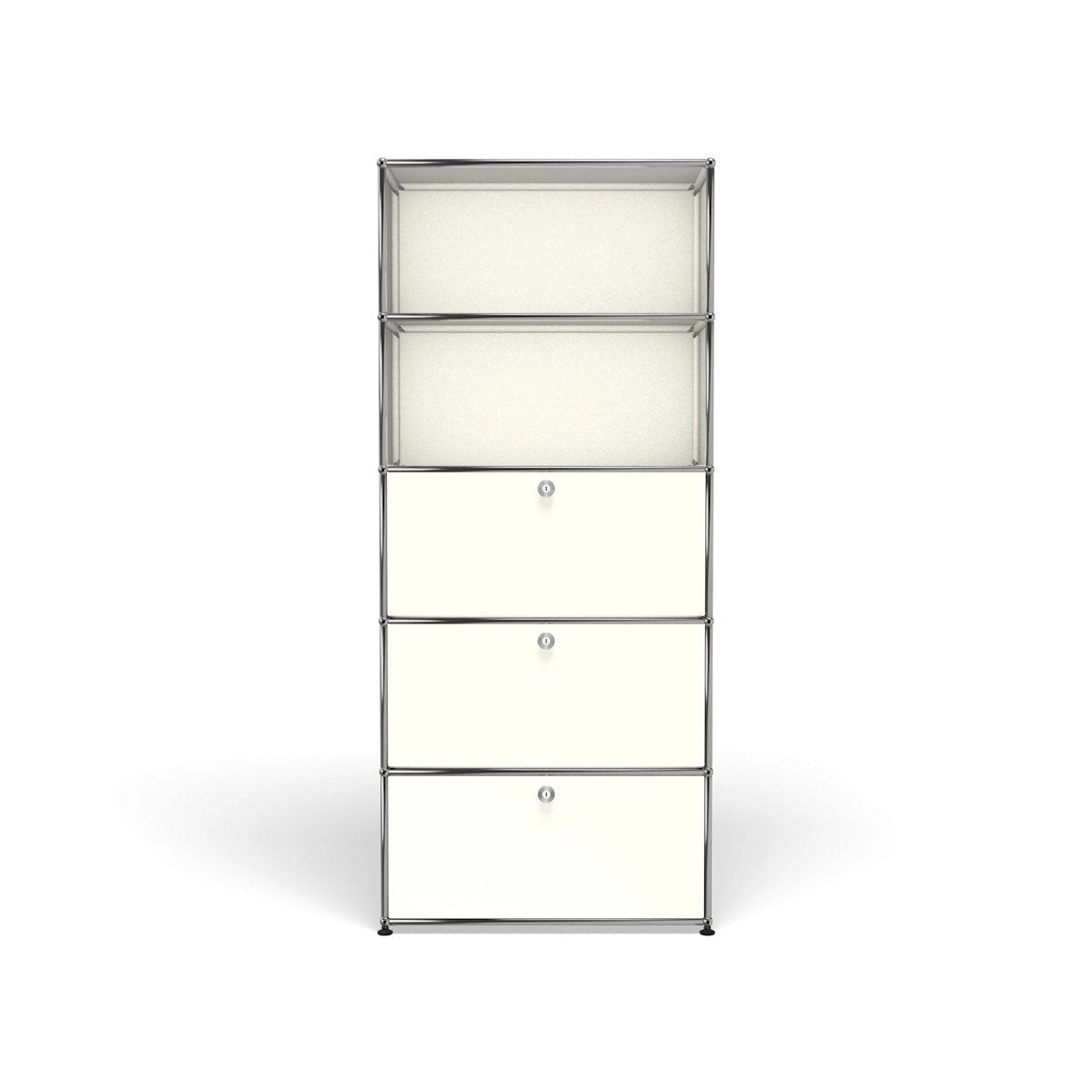 Modular Tall Storage 787 Workstation in Pure White