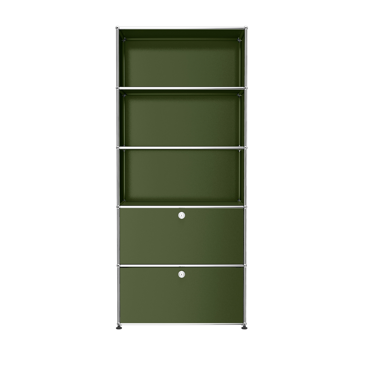 Modular Shelving 787 in Olive Green