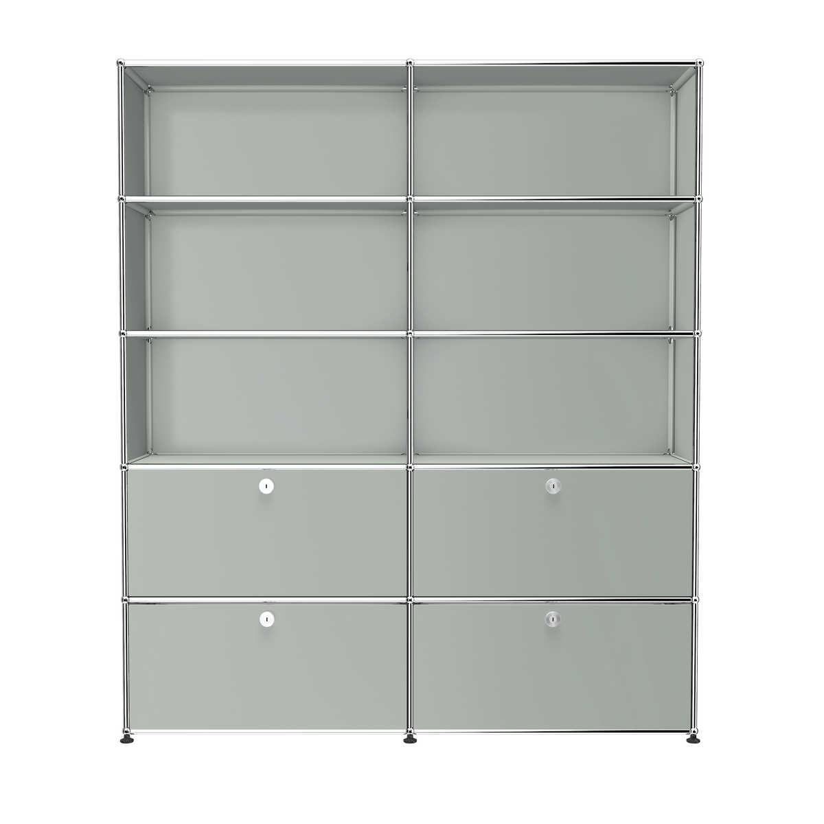 Modular Mixed Shelving 1524 in Light Grey