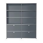 Modular Mixed Shelving 1524 in Mid Grey