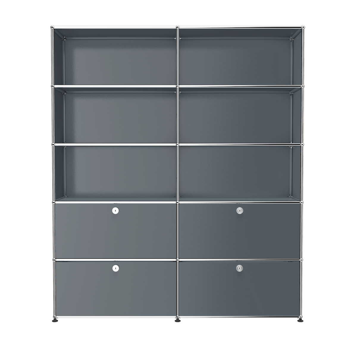 Modular Mixed Shelving 1524 in Mid Grey