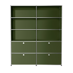 Modular Mixed Shelving 1524 in Olive Green