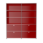 Modular Mixed Shelving 1524 in Ruby Red