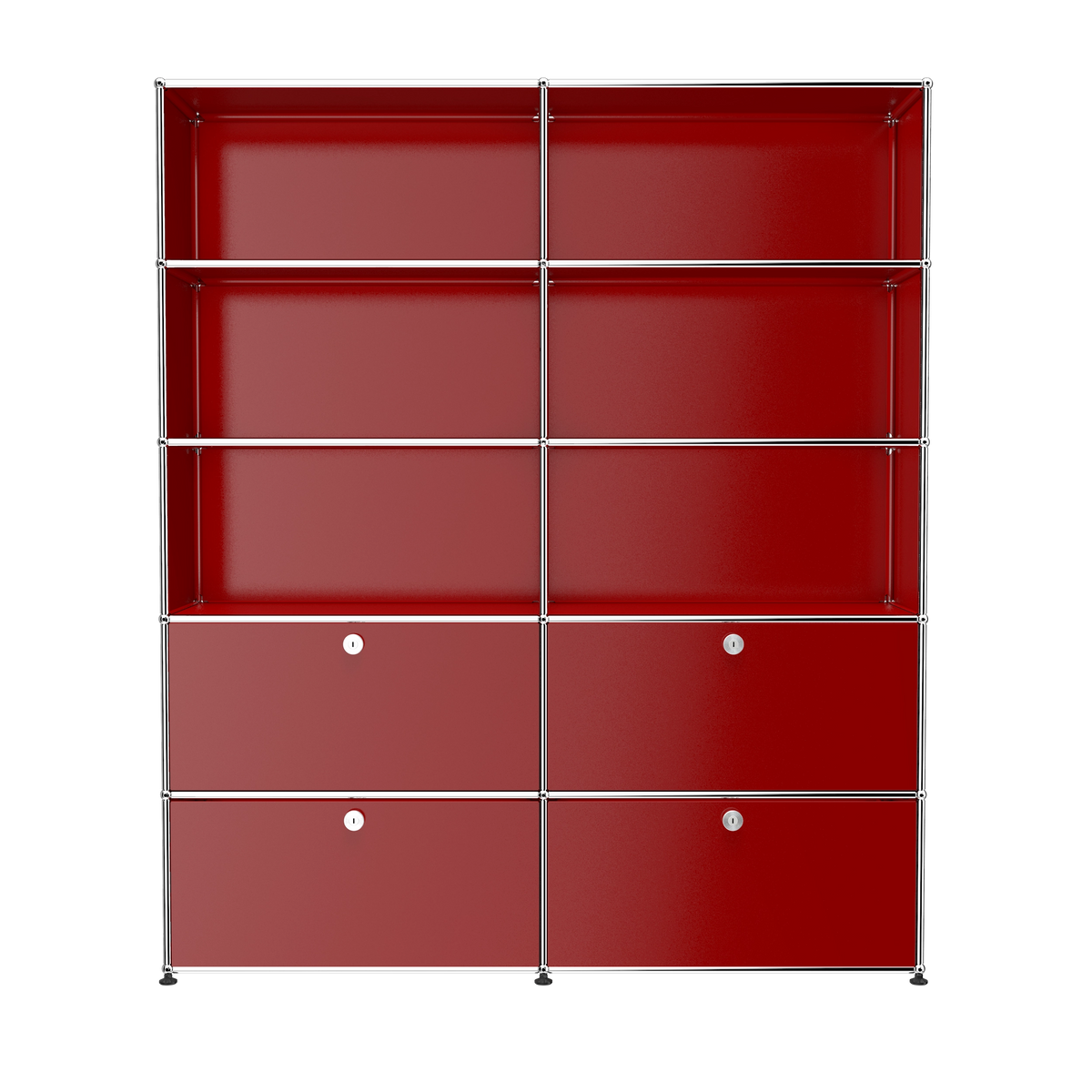 Modular Mixed Shelving 1524 in Ruby Red