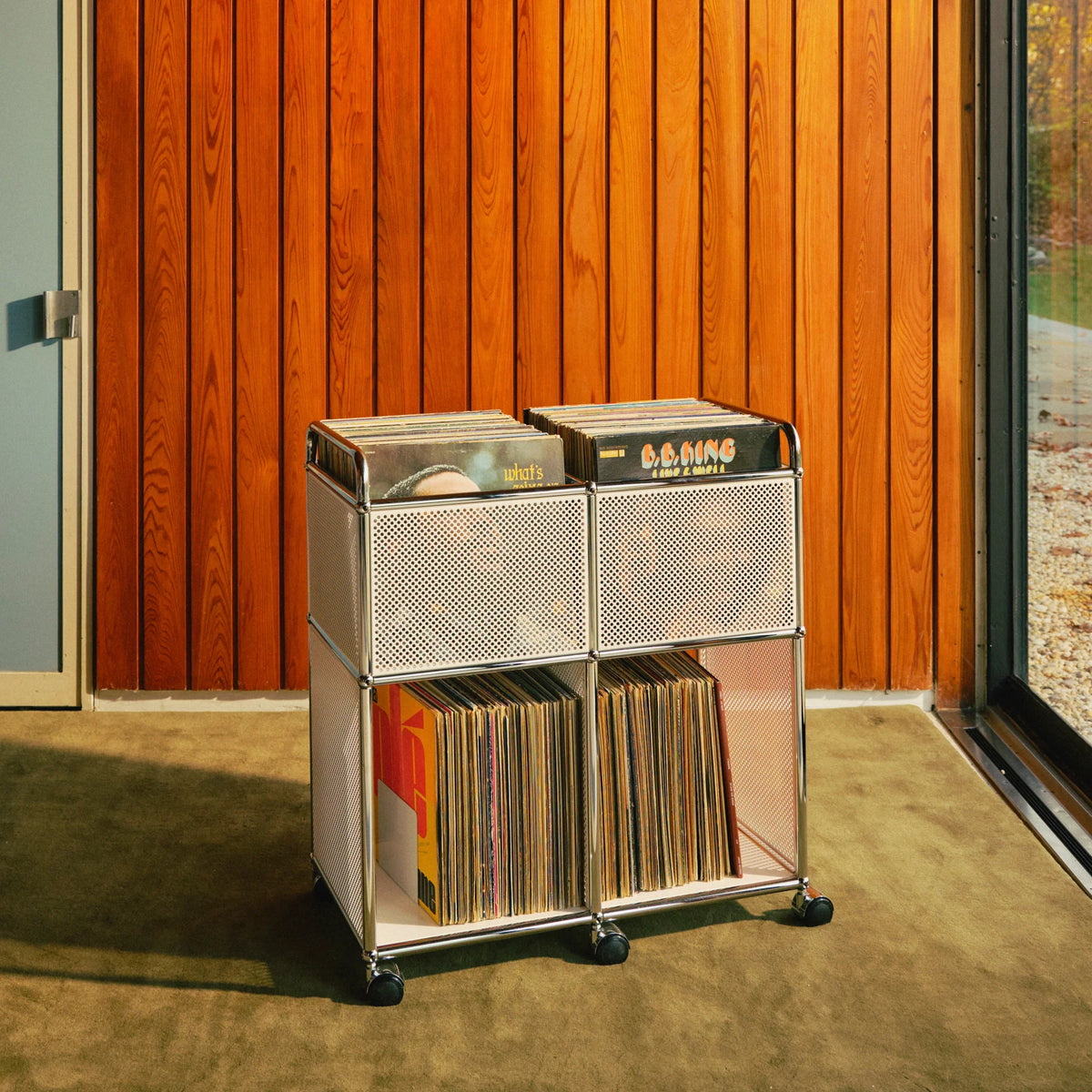 Modular Record Cart 724 modular cabinet in an interior setting