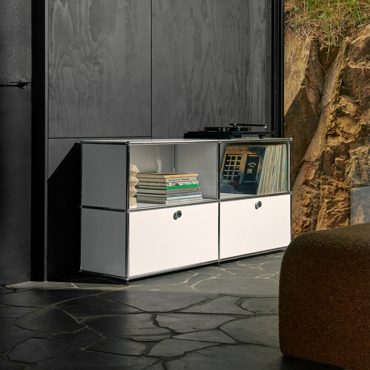 Modular Credenza 1524 Two Door modular cabinet in an interior setting