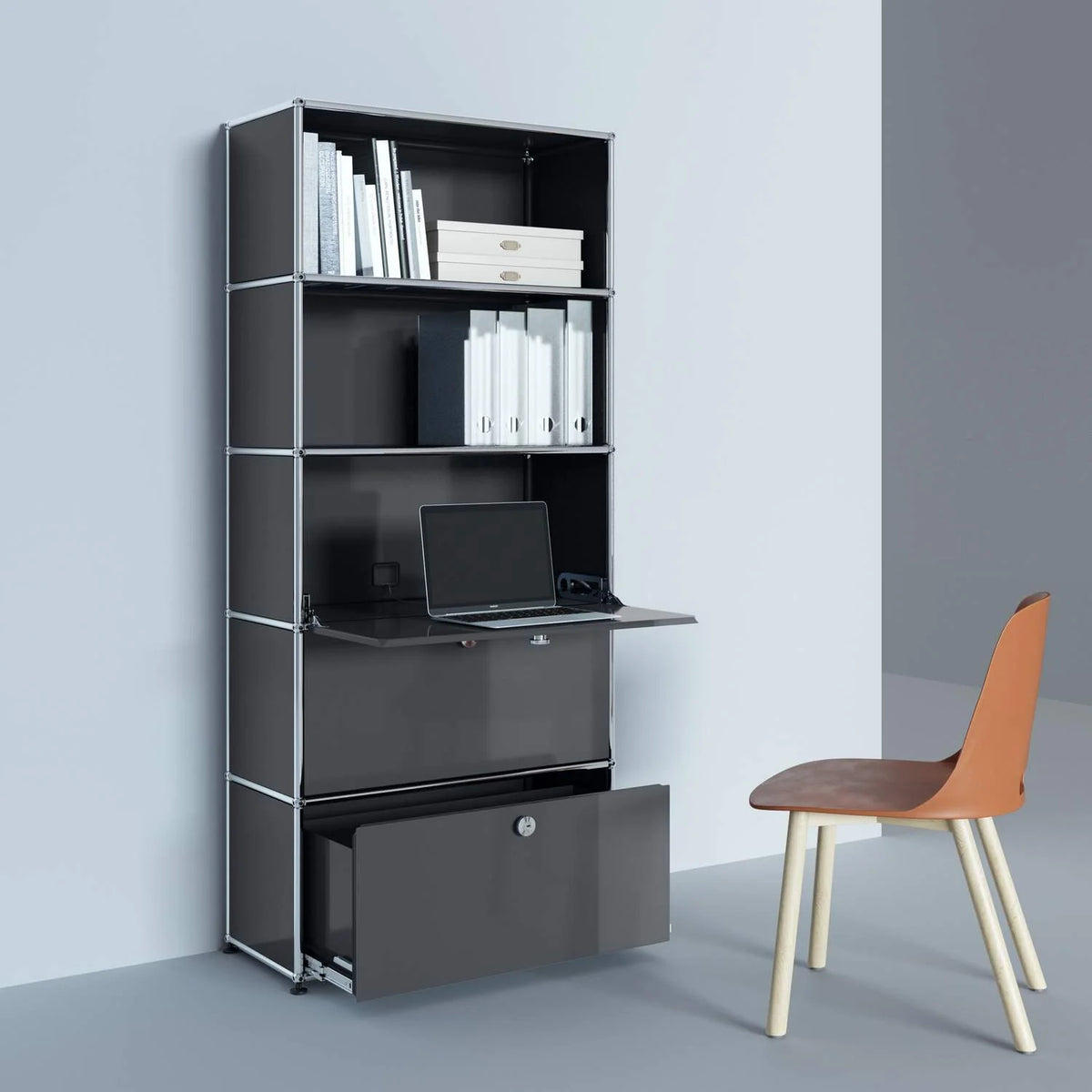 Modular Tall Storage 787 Workstation modular cabinet in an interior setting