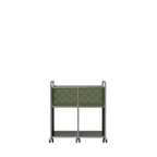 Modular Record Cart 724 in Olive Green