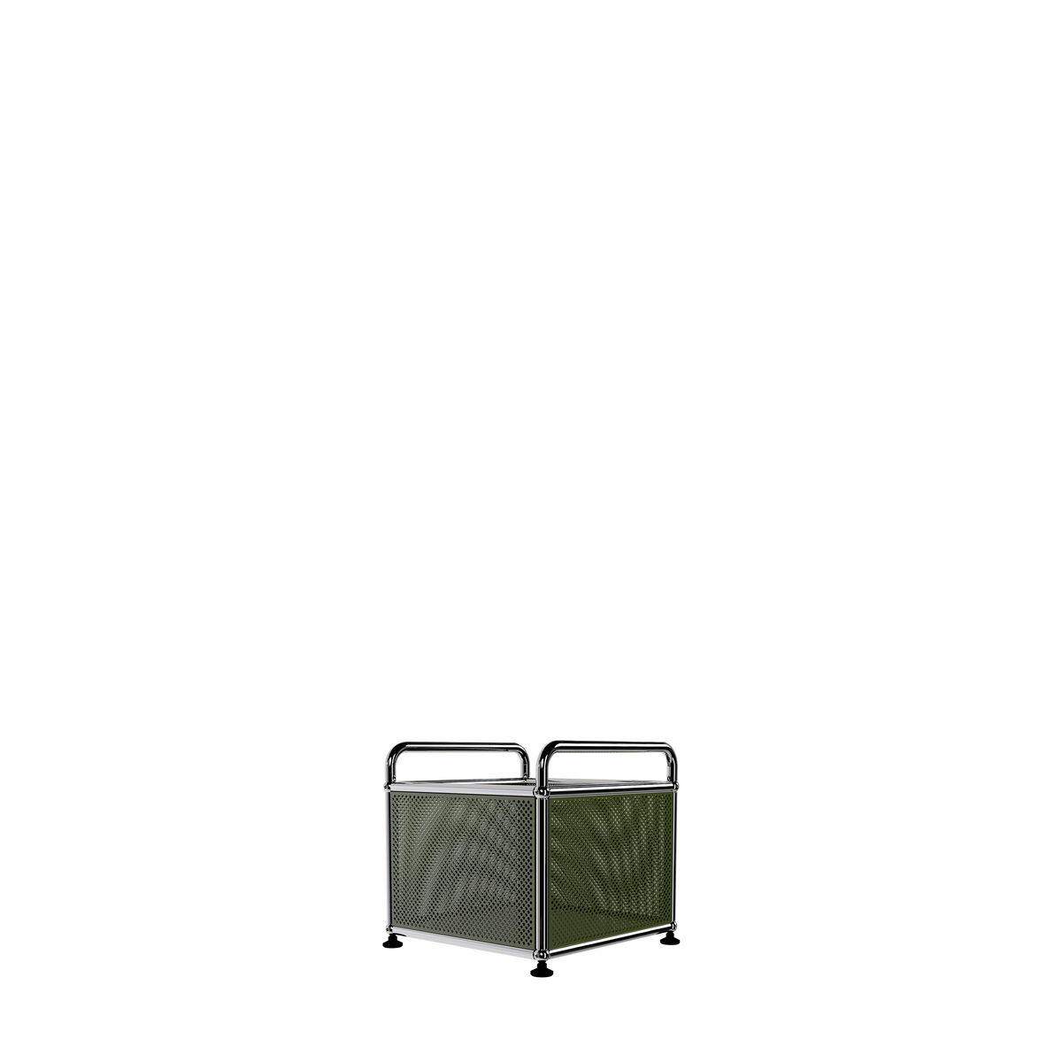 Modular Record Crate 381 in Olive Green