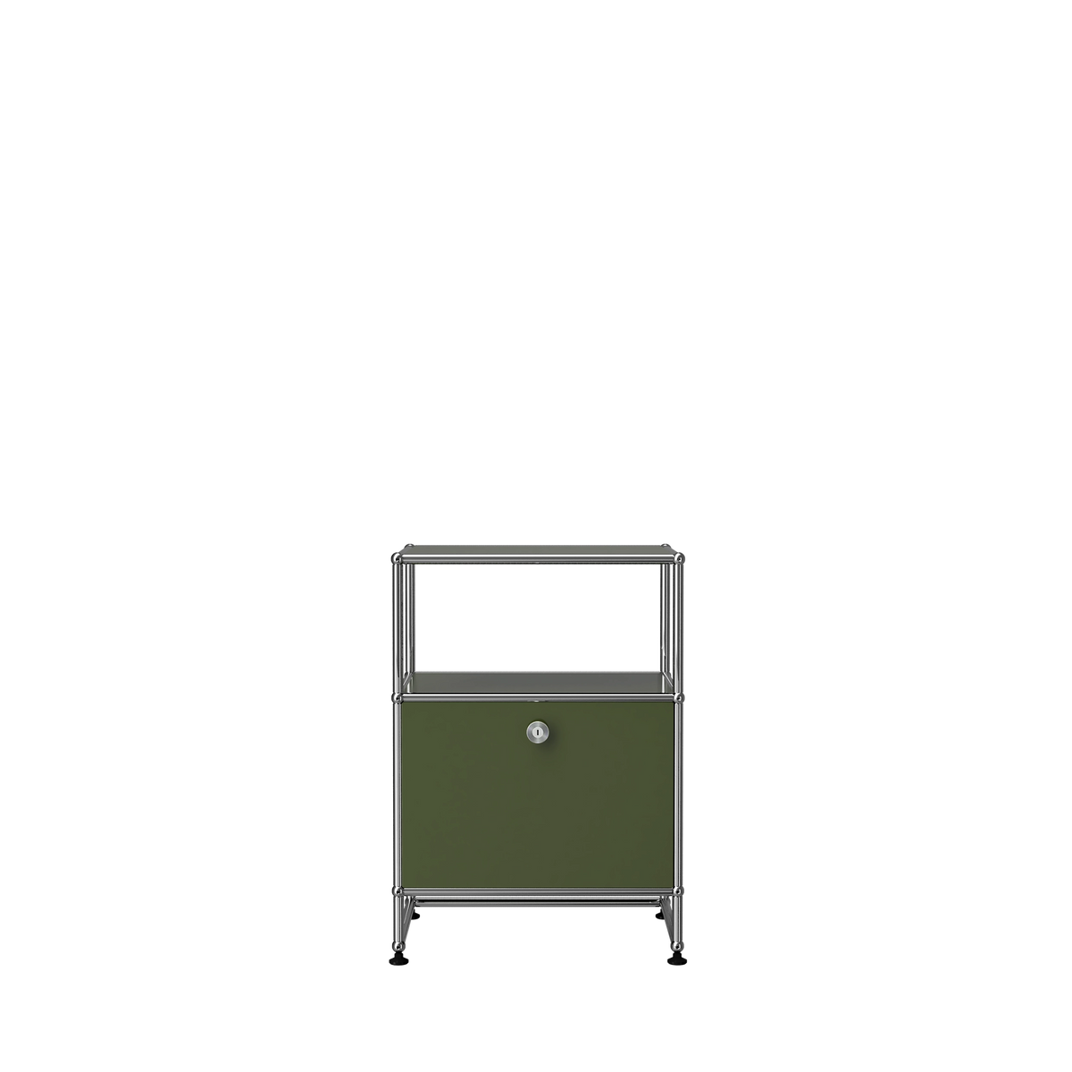 Modular Record Stand 521 in Olive Green