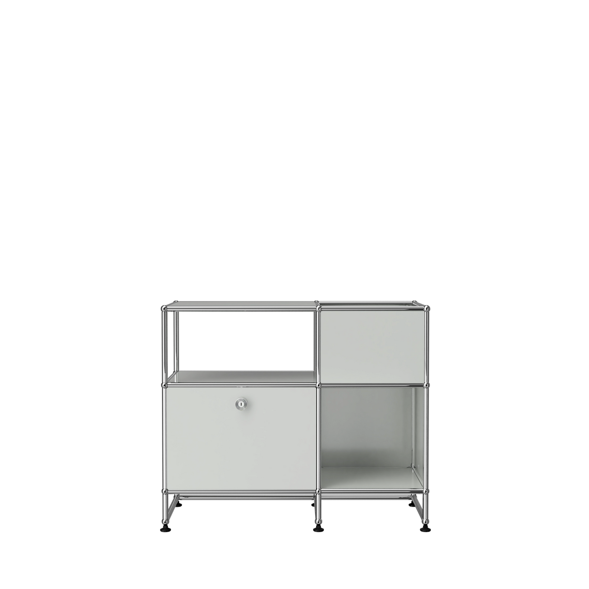 Modular Record Stand 889 in Light Grey