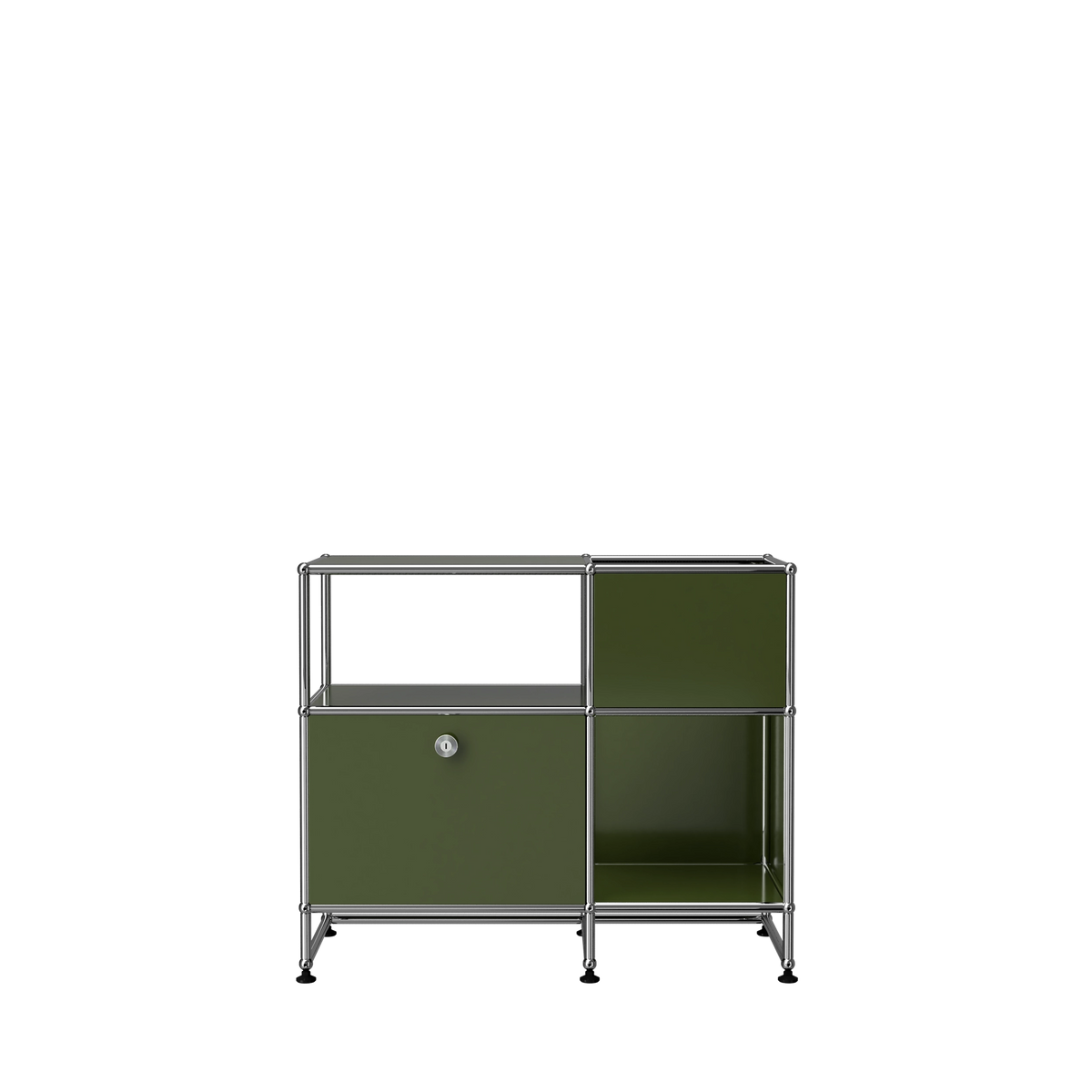 Modular Record Stand 889 in Olive Green
