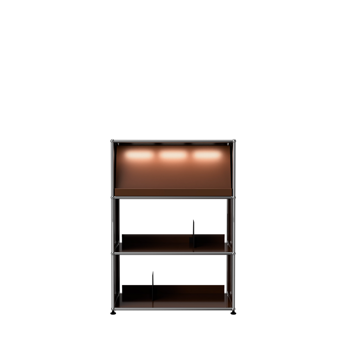 Modular Vinyl Display 775 Tall in Brown