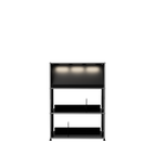 Modular Vinyl Display 775 Tall in Graphite Black