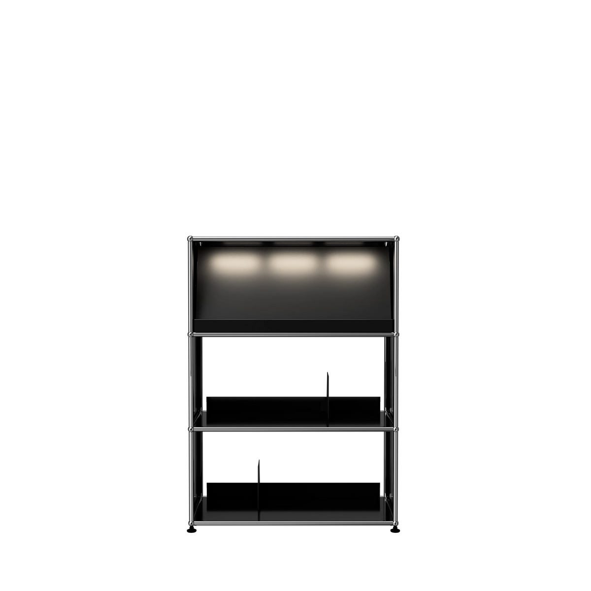 Modular Vinyl Display 775 Tall in Graphite Black
