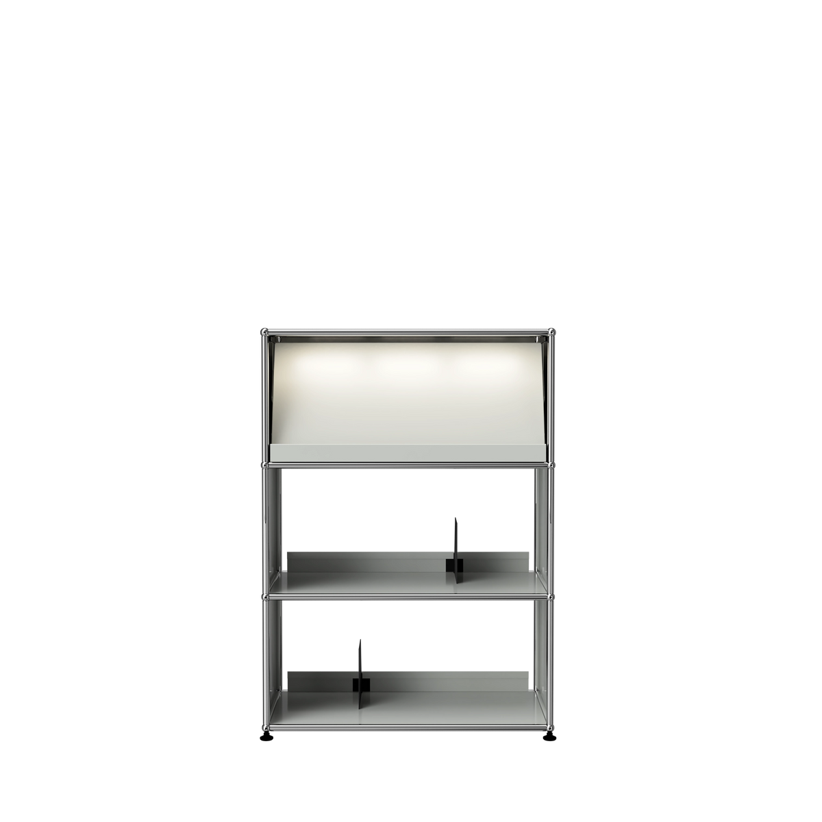 Modular Vinyl Display 775 Tall in Light Grey