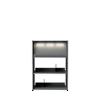 Modular Vinyl Display 775 Tall in Mid Grey