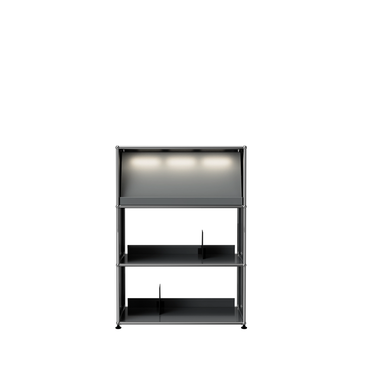 Modular Vinyl Display 775 Tall in Mid Grey