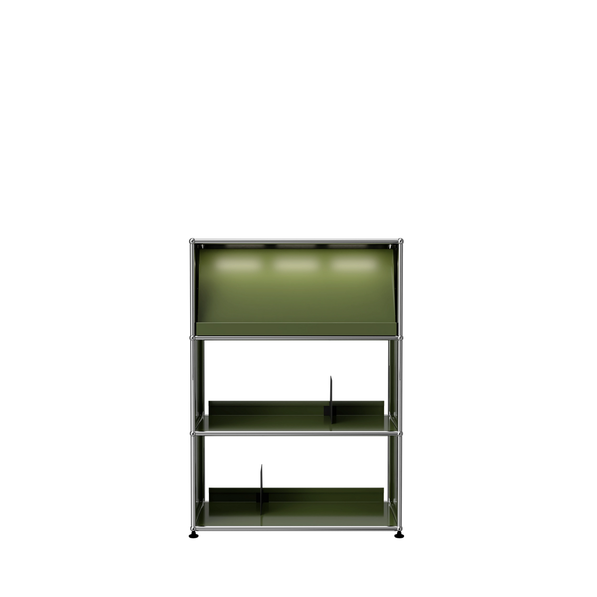 Modular Vinyl Display 775 Tall in Olive Green