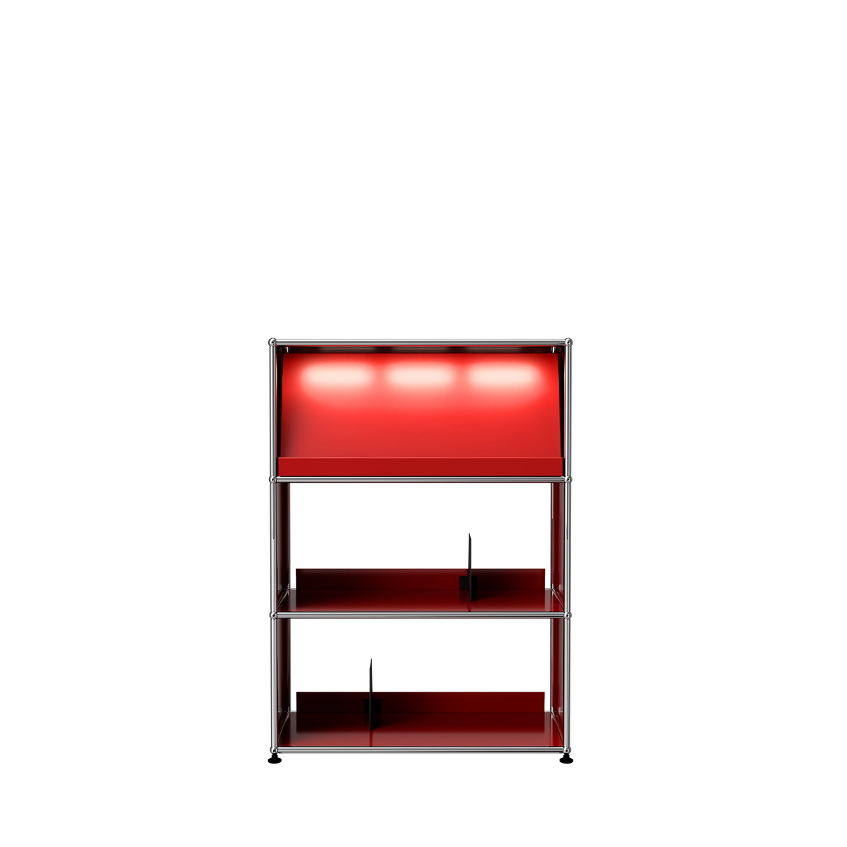 Modular Vinyl Display 775 Tall in Ruby Red