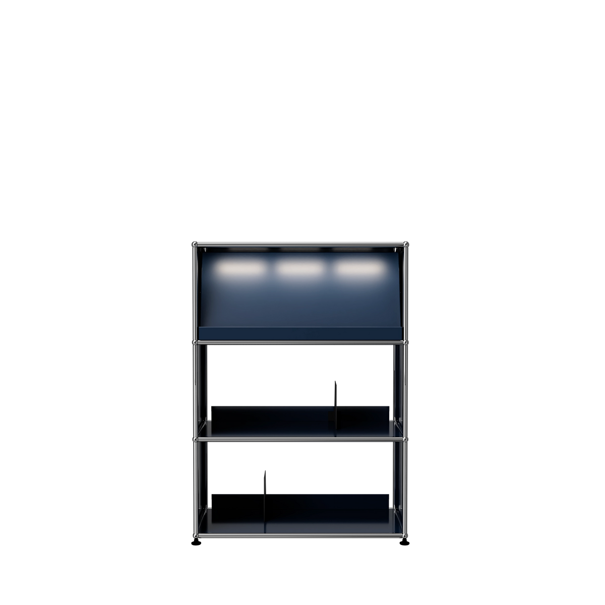 Modular Vinyl Display 775 Tall in Steel Blue