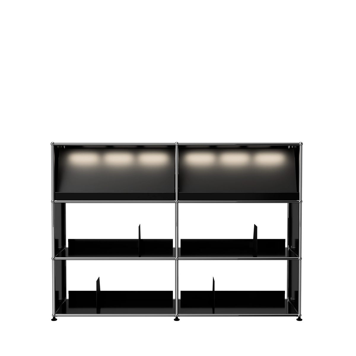 Modular Vinyl Display 1524 Tall in Graphite Black