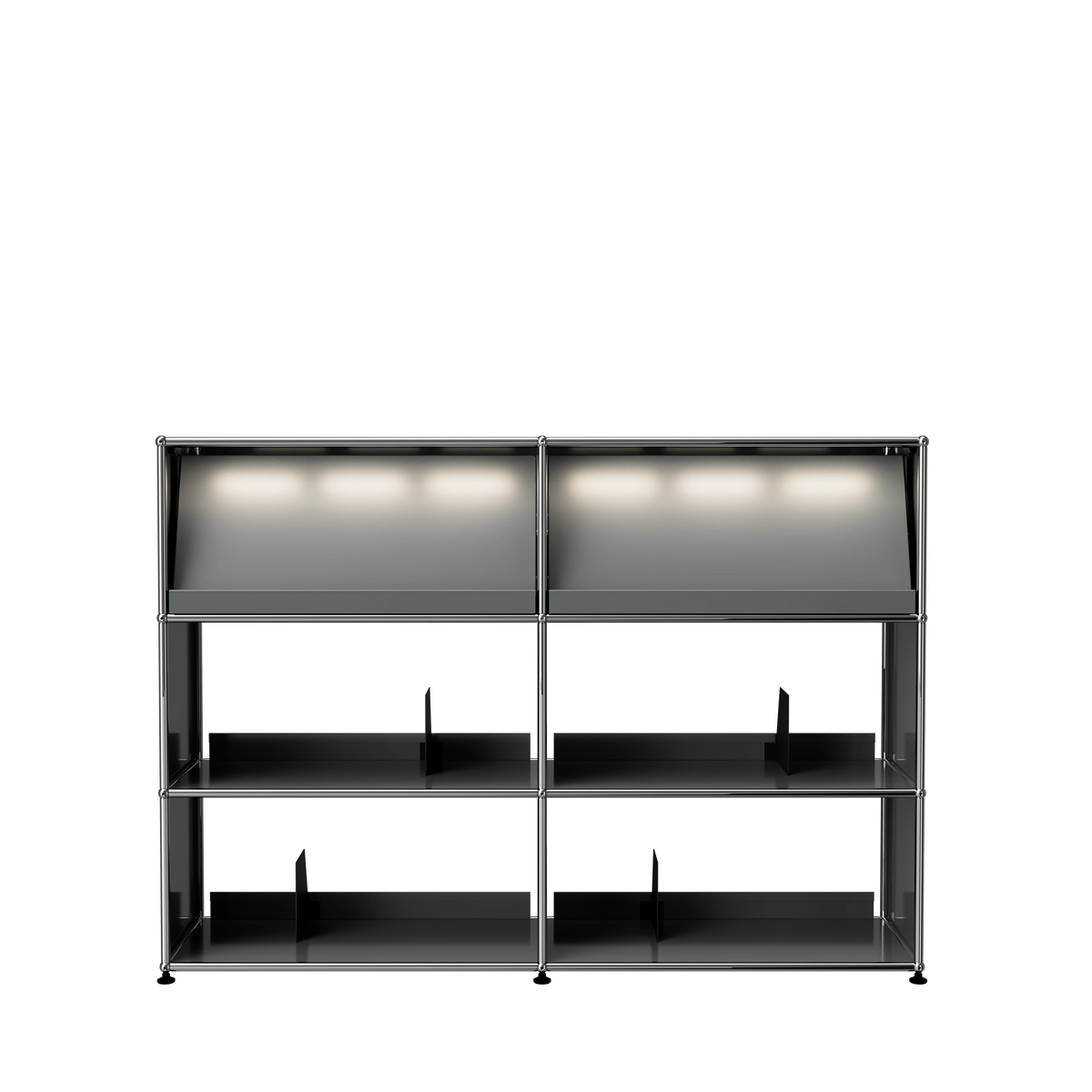 Modular Vinyl Display 1524 Tall in Mid Grey