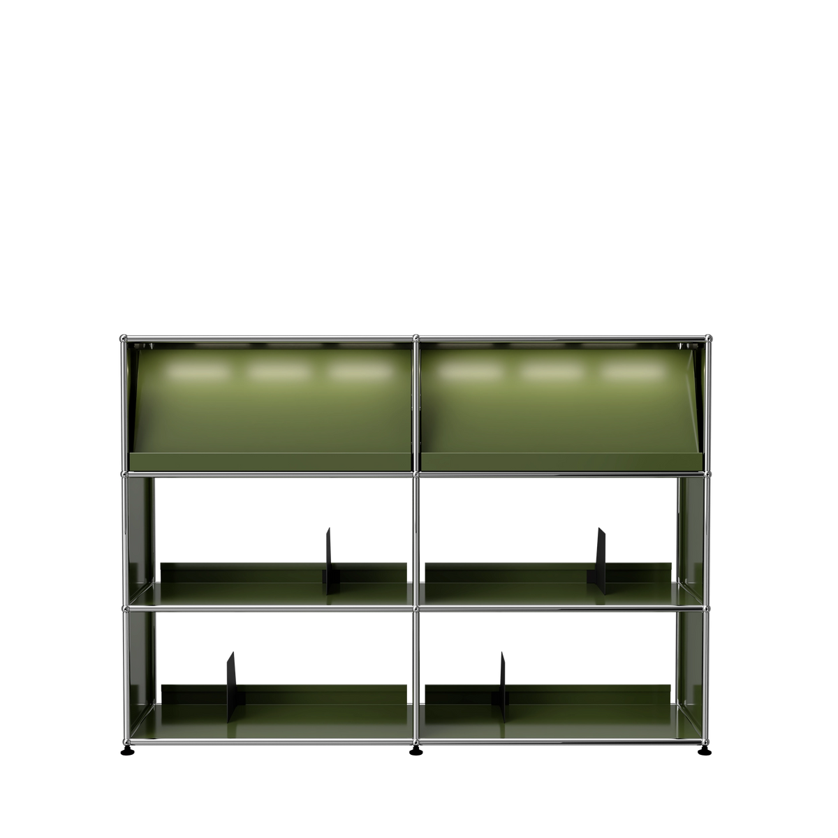 Modular Vinyl Display 1524 Tall in Olive Green