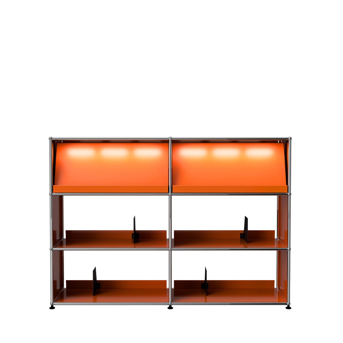 Modular Vinyl Display 1524 Tall in Pure Orange