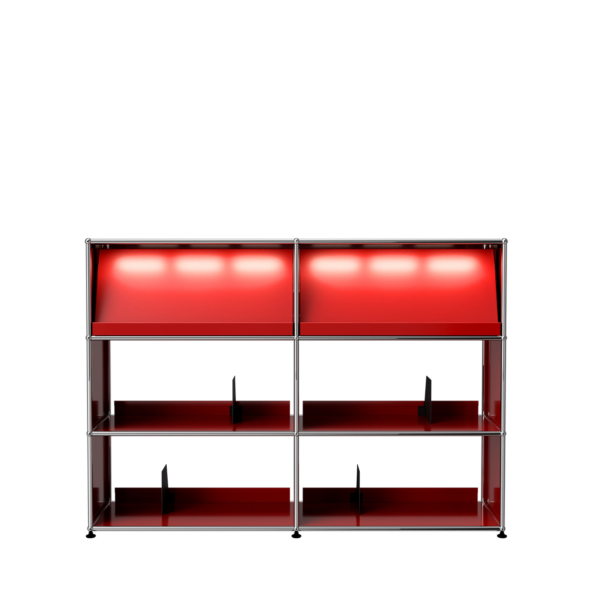 Modular Vinyl Display 1524 Tall in Ruby Red