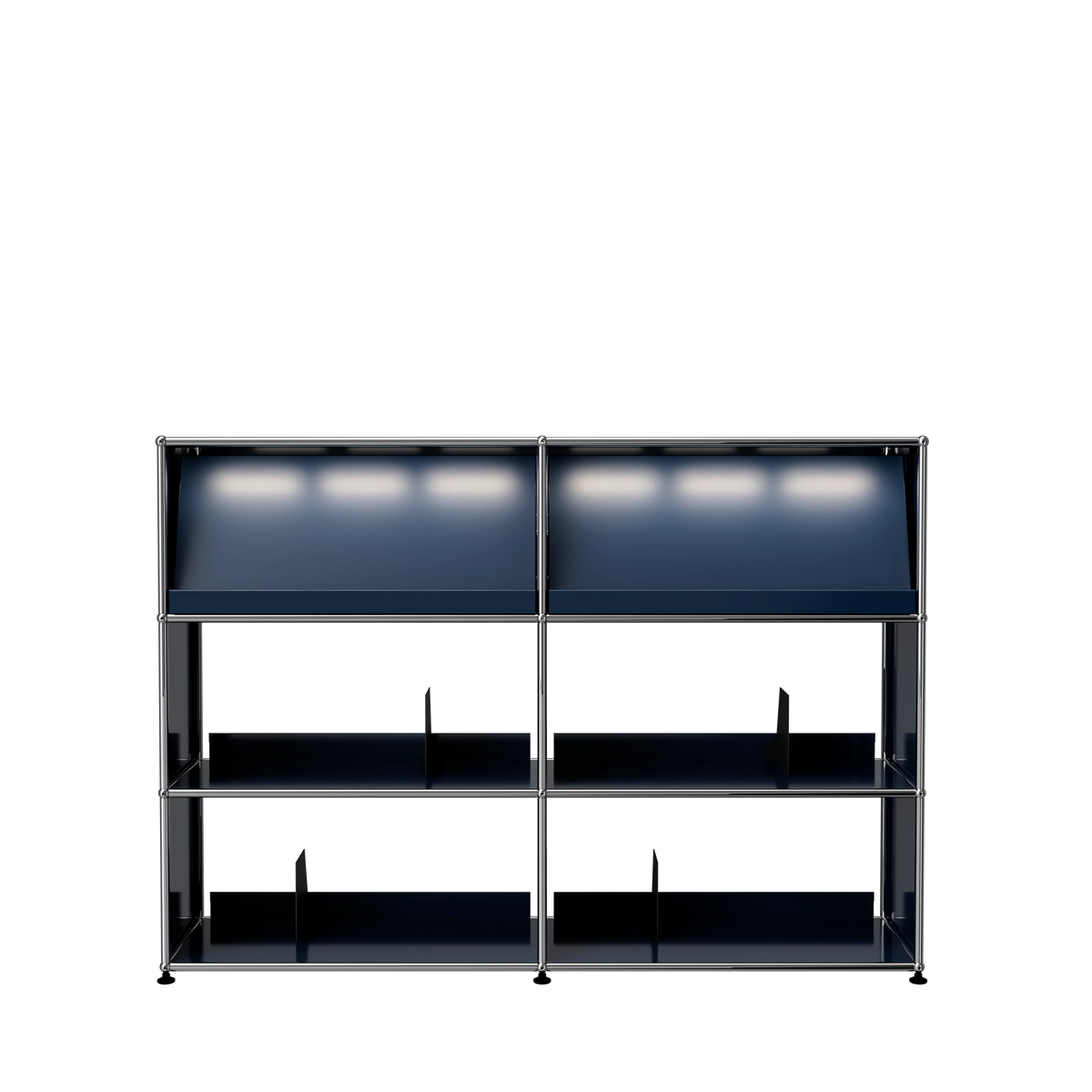 Modular Vinyl Display 1524 Tall in Steel Blue